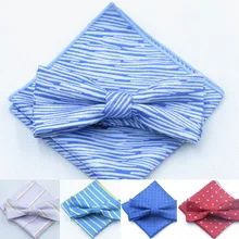 Галстук-бабочка набор самостоятельно регулируемый галстук-бабочка и Hanky набор полиэстеровый жаккардовый тканый мужской галстук-бабочка Карманный квадратный носовой платок костюм Свадебная вечеринка