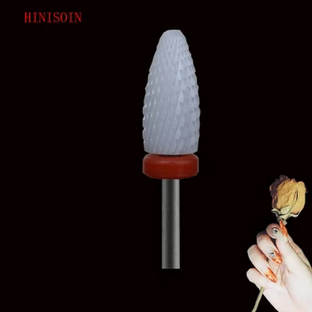 

15pcs White Ceramic Nail Drill Bit - Flame Bit