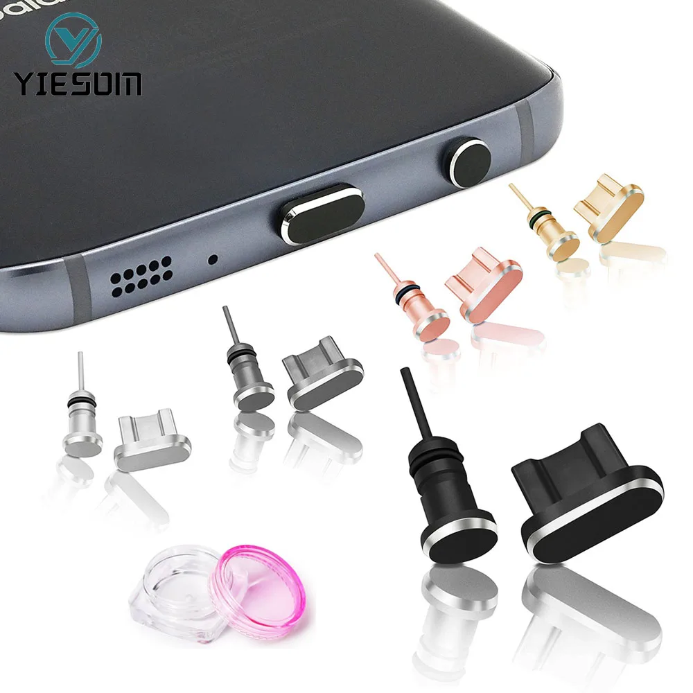 

Metal Micro USB Charging Port + Earphone Port Dust Plug Android Mobile Phone 3.5mm Jack Headset Stopper Retrieve Card Pin Tool