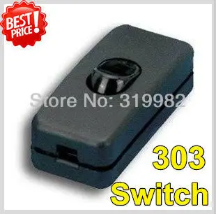 

10pcs/lot, 303 push button switch, power supply cable Circuit midway switch, lamp switch, Universal DIY switch, free shipping