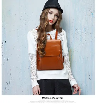 

Maison Fabre 2019 Women Leather Soft Face Fashion Retro College Backpack women backpack large capacity DROPSHIPPING 718#