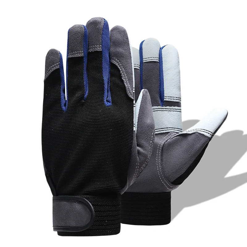 QIANGLEAF, брендовые рабочие перчатки, черные, белые, сшитые, защитная одежда, перчатки для пешего туризма, велосипеда, велоспорта, зимние перчатки, 2710 - Цвет: Multi Color Splice