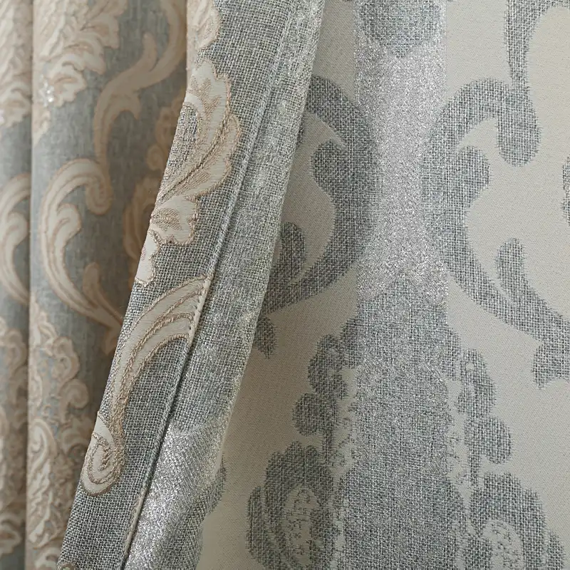 European Damask Curtains Luxury Jacquard Blind Drapes Window