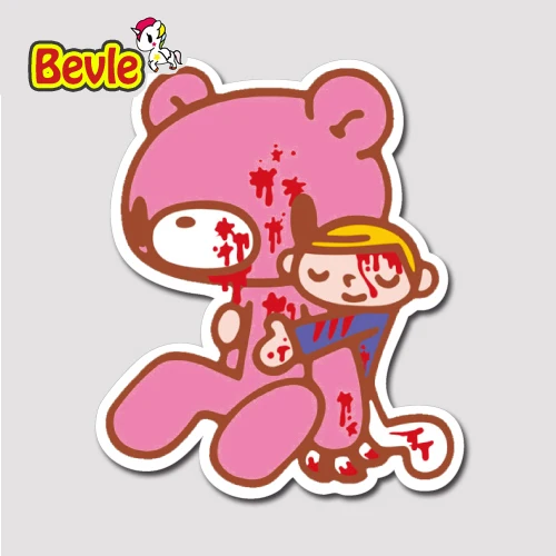 

Bevle 1407 Gloomy Bear Notebook Fashion 3M Sticker Waterproof Laptop Luggage Fridge Skateboard Car Graffiti Cartoon Tide Sticke