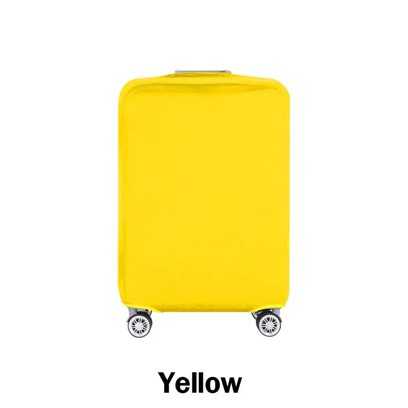 Дорожный эластичный чехол для багажа, защитный чехол из эластичной ткани, чемодан на молнии, Защитные Чехлы, аксессуары для путешествий, Чехол для багажа - Цвет: Цвет: желтый