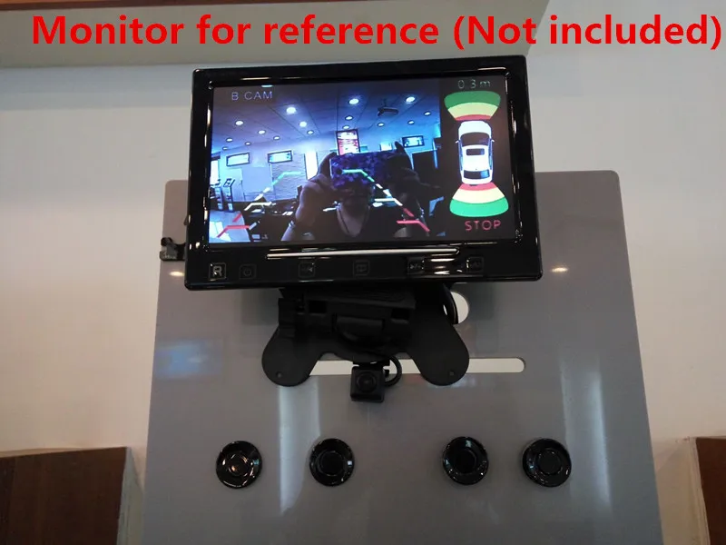 

Newest Dual Channel Car Video Parking Reverse Radar System 8 Sensor+ Front View Camera +Rear Camera+image looks Case for BMW