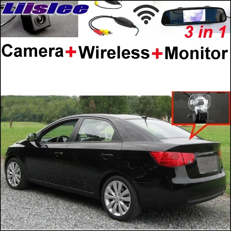 

Liislee 3 in1 Special Camera + Wireless Receiver + Mirror Monitor Easy DIY Back Up Parking System For KIA Forte Cerato 2009~2013