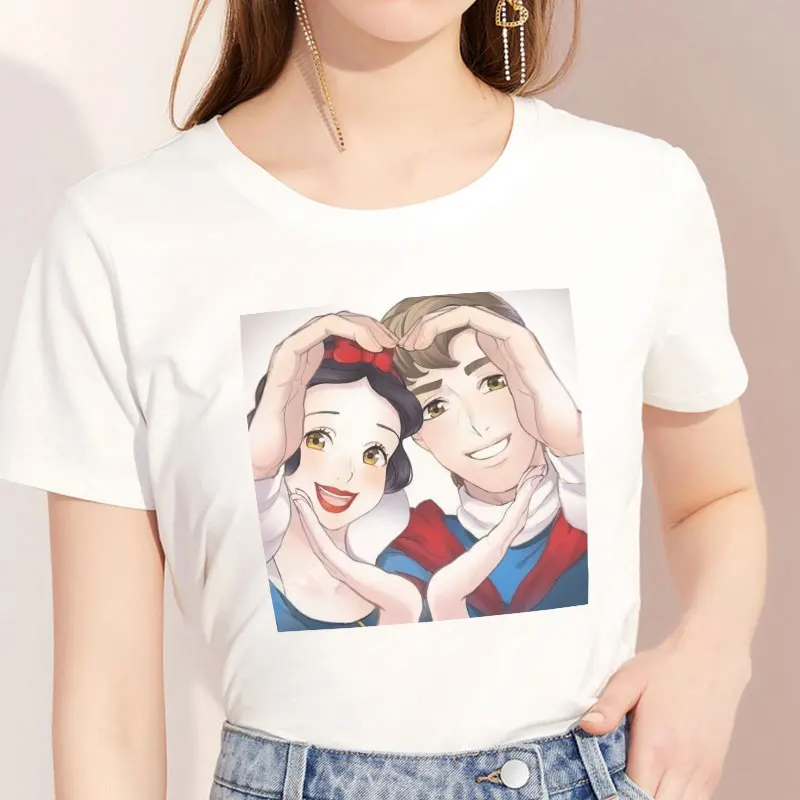 

Vogue T Shirt Princess Prince Sweet Graphic Tee Shirts Grunge Aesthetic Harajuku Kawaii Clothes Women T-shirt Streetwear Tops