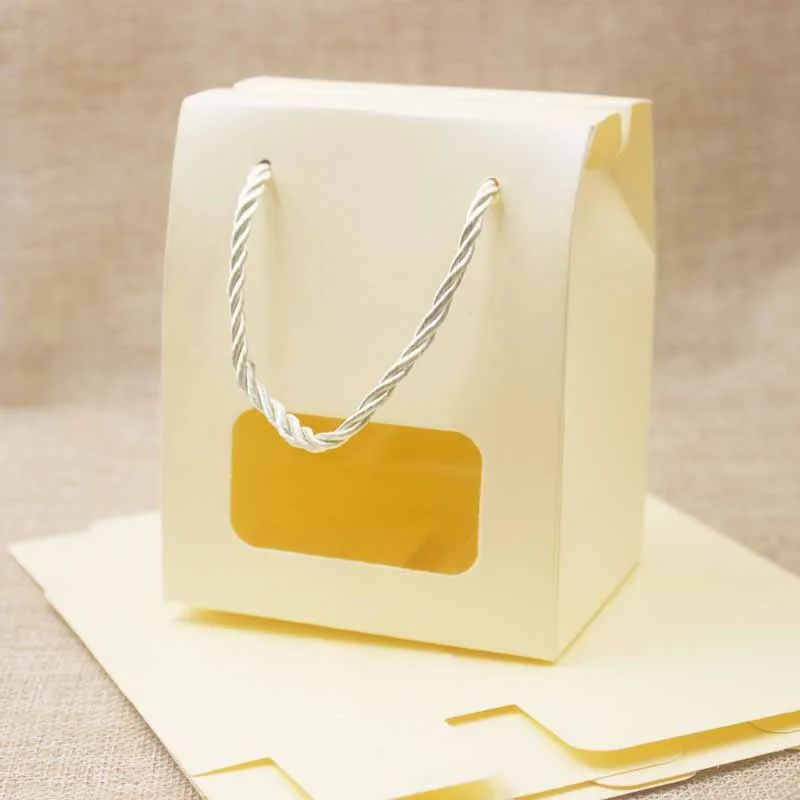 Feiluan 50 шт. пустая бумажная ручка Подарочная коробка с сердцем/ретугловая коробка из ПВХ с окном подарки/конфета/Свадебная Сувенирная Коробка - Цвет: box same as pic