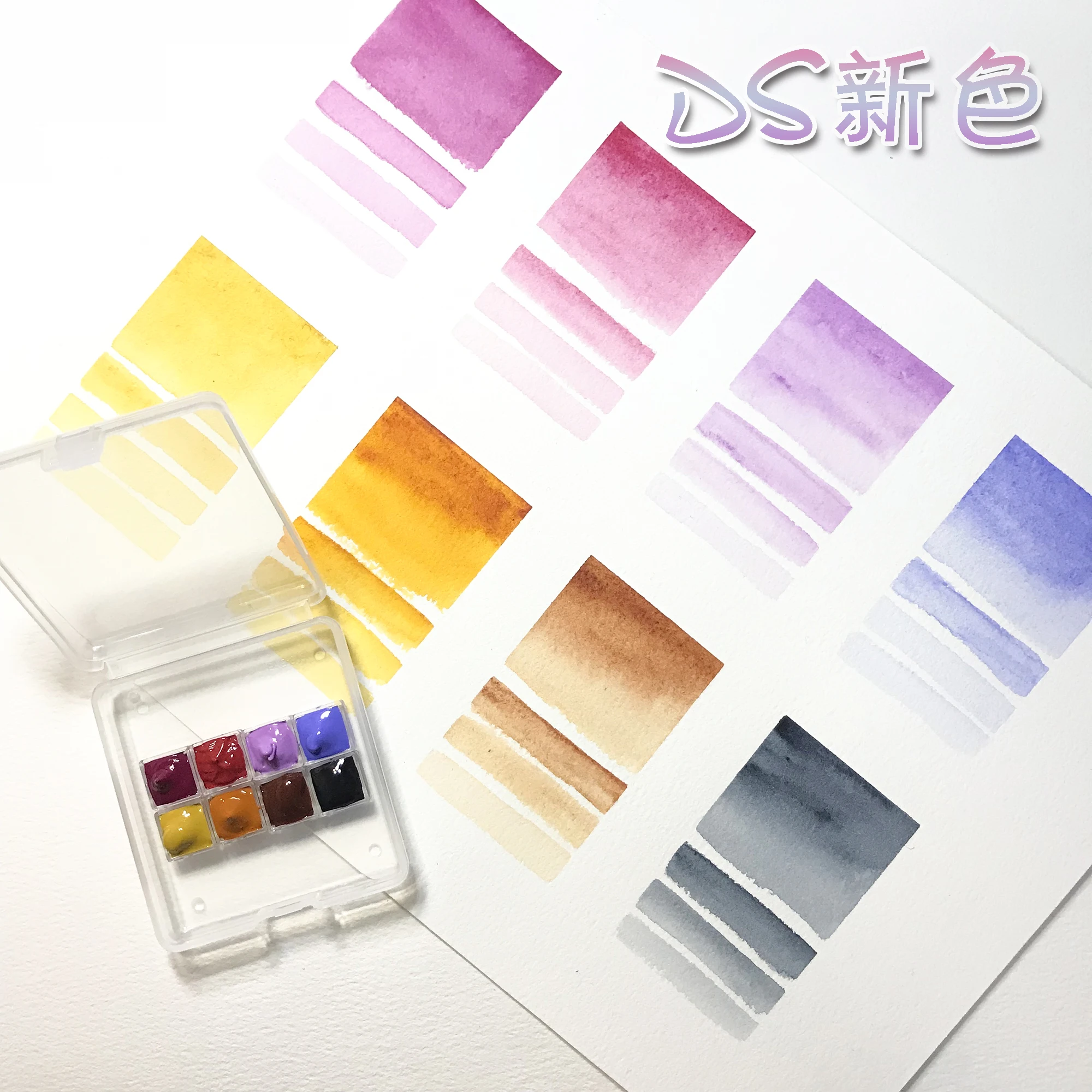 American DS Daniel Smith 8 Colors 2018 New Color Artist Mineral 0.5ml Sub Mini Watercolor New Product master daniel smith detailed watercolor ds maya 0 5ml 6 colors dispensing plate packing