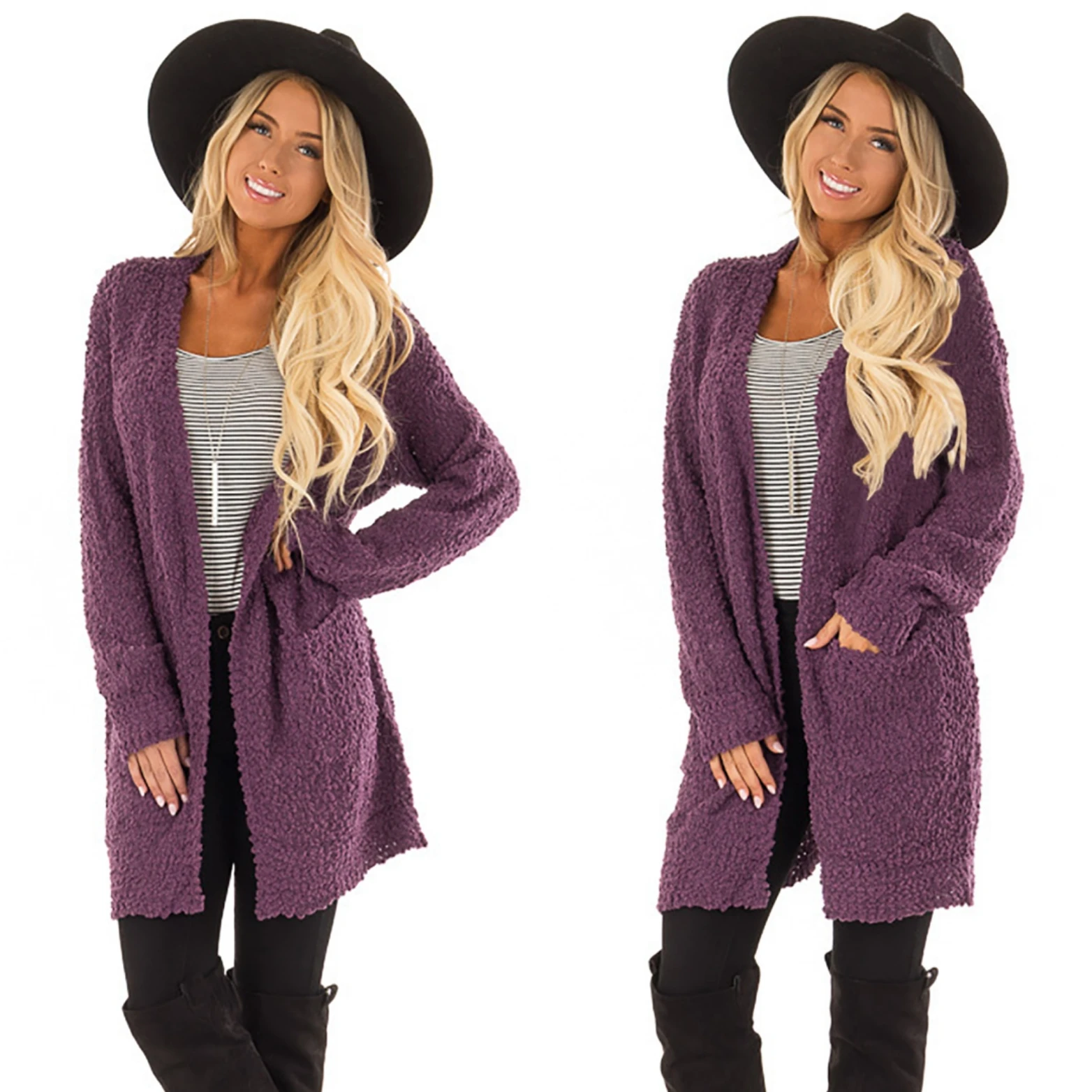 AVODOVAMA M Fashion Warm Women Long Sweaters Solid Knitted Coats Cardigans Female Tops Autumn and Winter |