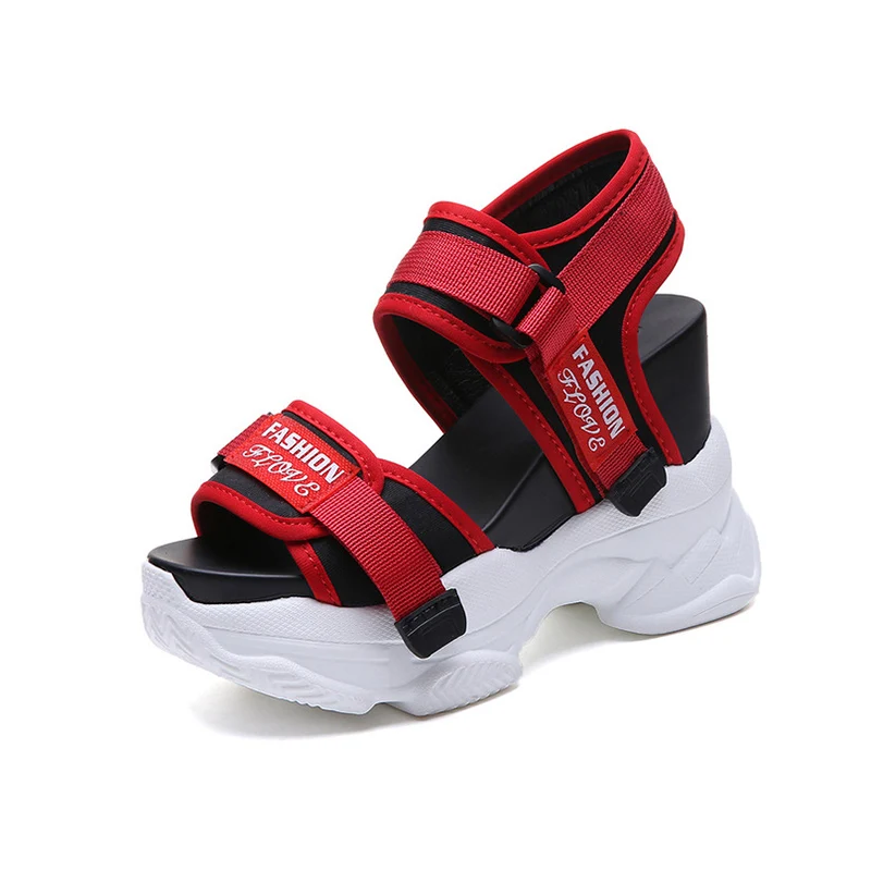 

Platform Sandals For Women Summer Shoes 2019 Korean Style Casual Hook & Loop Female Shoes Summer Sandals Woman Beach Sandal