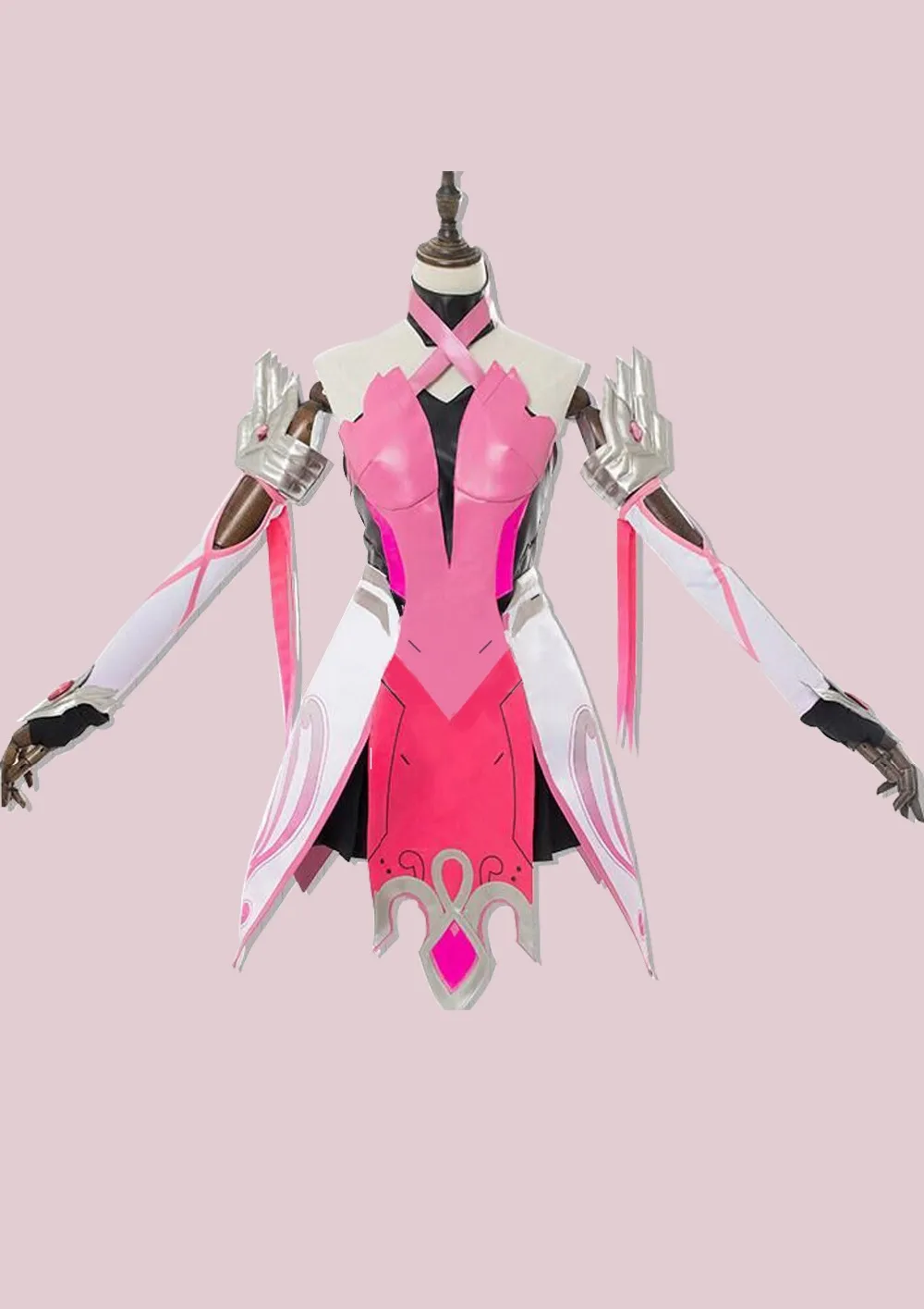 

OW Mercy Cosplay pink suit mercy cosplay costume Mercy Angela Ziegler Pink Cosplay Costume