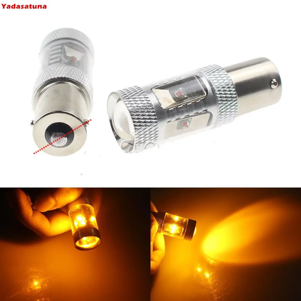 2*Super Bright Amber 30W LED Bulbs for Front or Rear Turn Signals