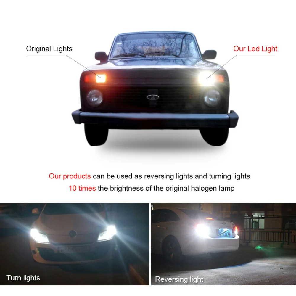 VooVoo грузовые сигнальные светодиодный лампы BA15S P21W 1156 3030 24SMD 1156P автомобильные
