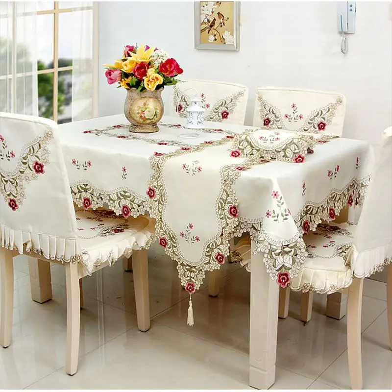 

Pastoral floral hollow embroidered tablecloth for party restaurant Cafe Home Decoration 1pcs price 15 sizes Free Ship