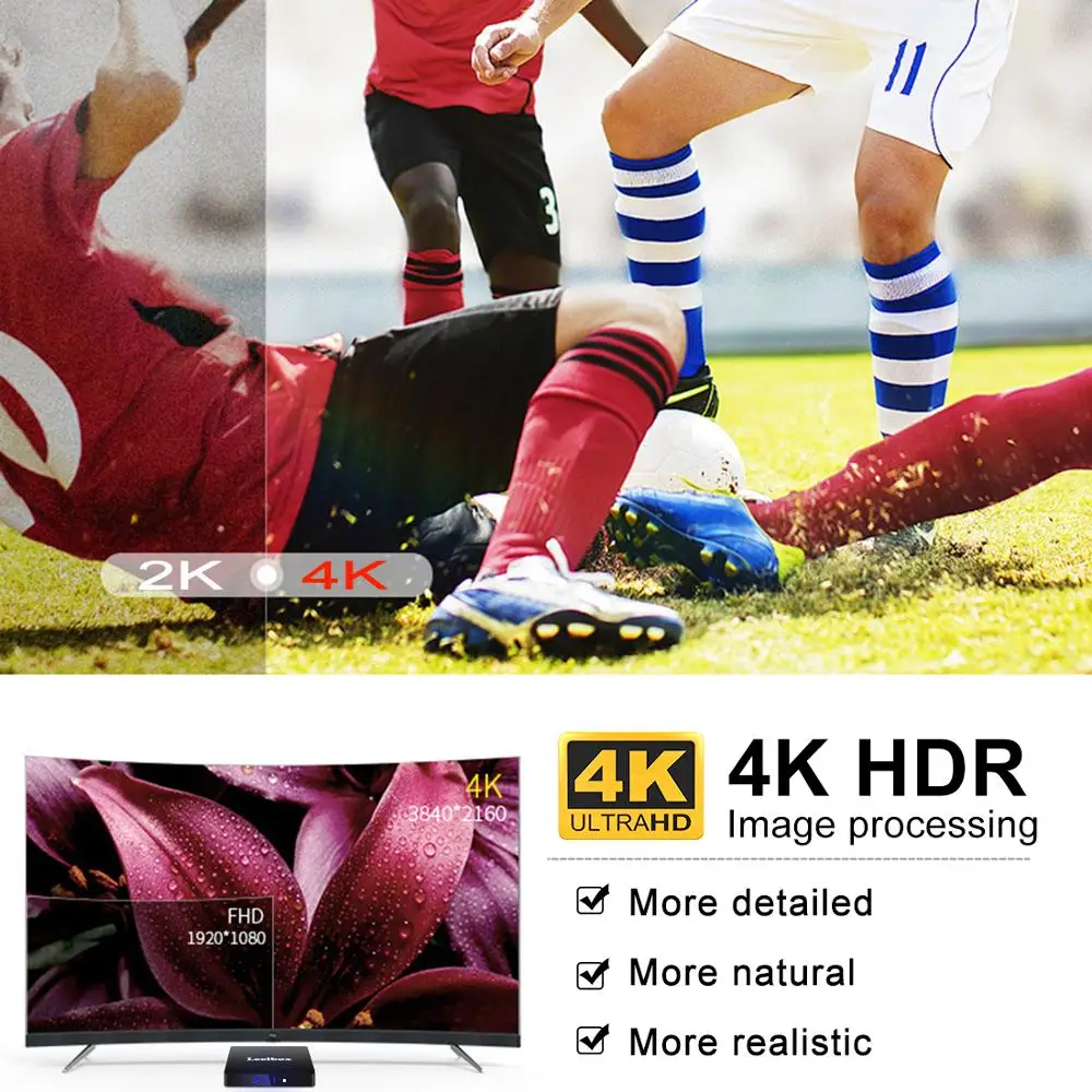Leelbox Google tv Box Q4 Max 4G 64G Smart Android 9 0 HDMI2.0 2 4G/5G WiFi LAN BT4.0 4K H.265 медиаплеер|ТВ-приставки и