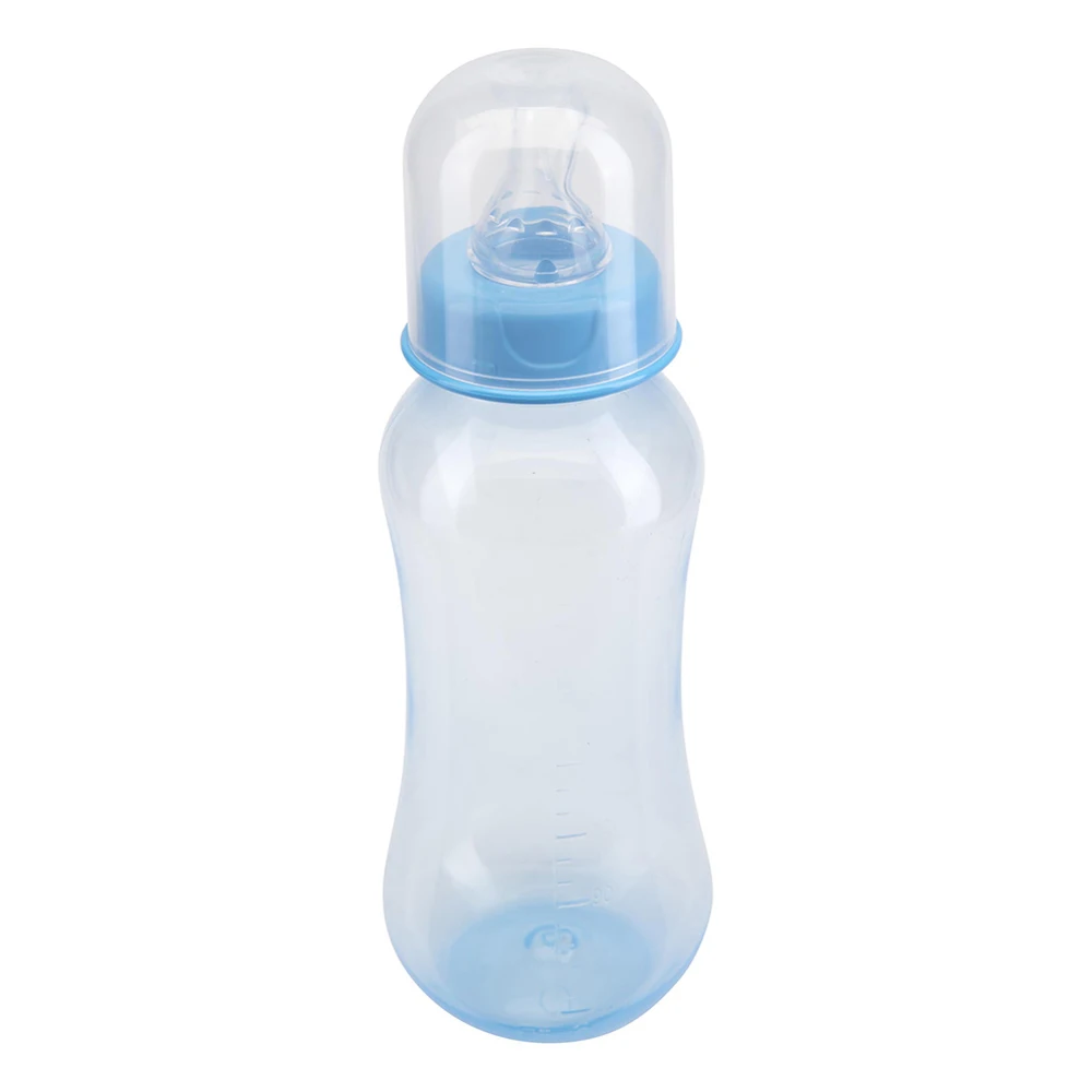 Бутылочка КУРНОСИКИ для кормления приталенная с силиконовой соской молочной, 250 мл