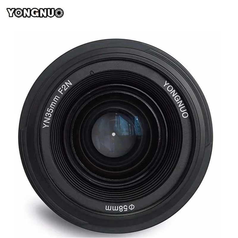 Объектив YONGNUO 35 мм F2.0 AF/MF с фиксированным фокусом F1.8 AF/EF объектив для Canon Nikon F крепление D3200 D3400 D3100 D7100 для DLSR камеры