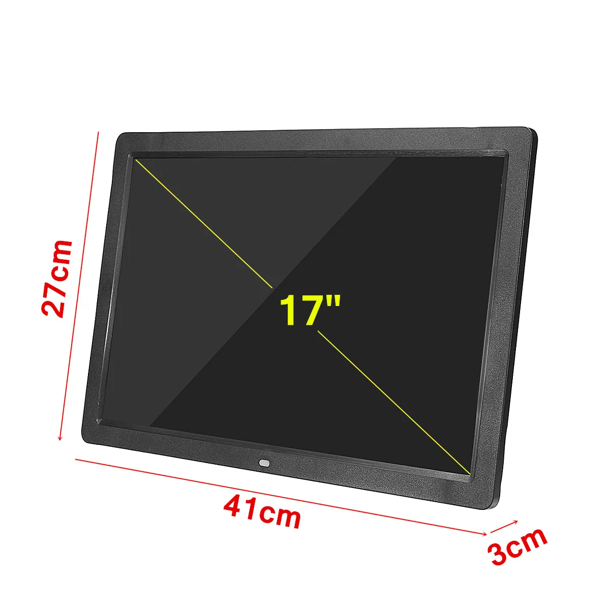 17 дюймов полнофункциональная цифровая фоторамка с пультом дистанционного управления часами/музыкой/видео/видеоплеером TFT-LED экраном дисплея