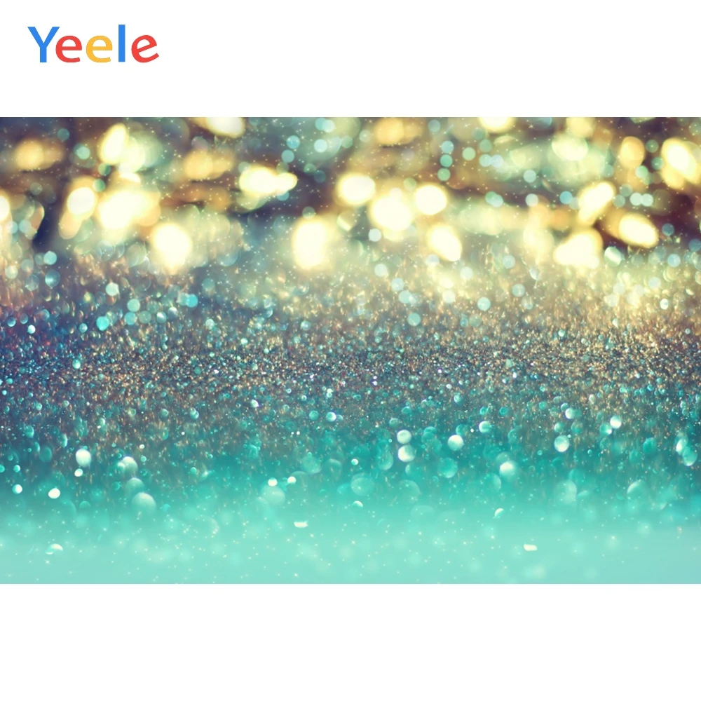 Фоны для фотосъемки Yeele Синие Блестящие фоны боке огни персонализированные