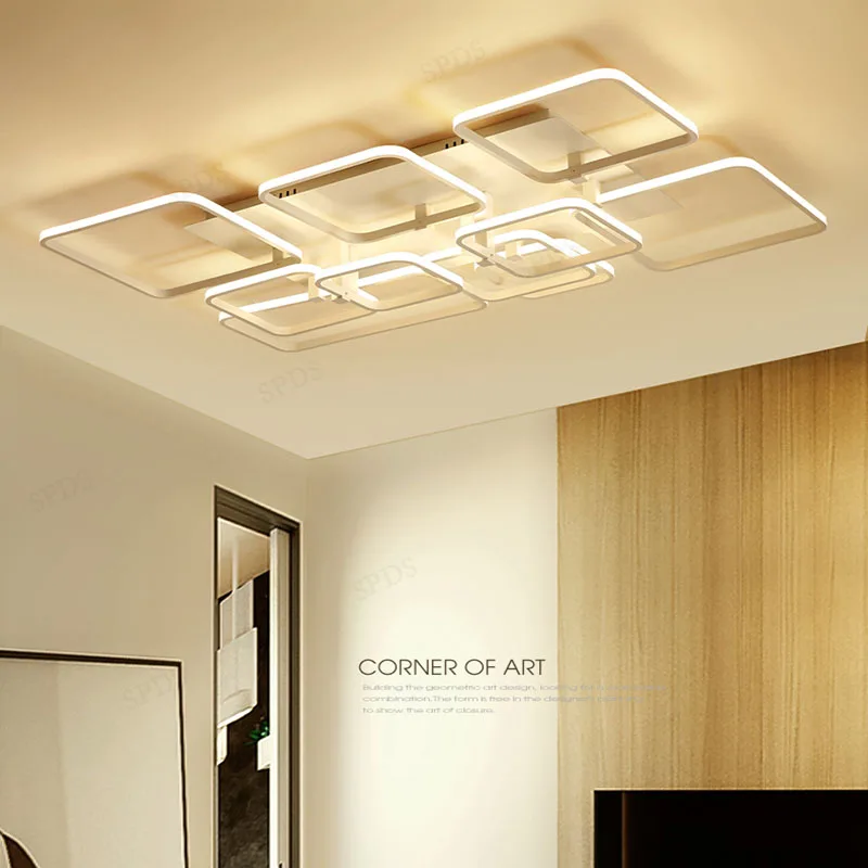 

Modern aluminum LED outer light bright square ceiling light Surface mounted indoor lighting lamparas de techo ceiling light