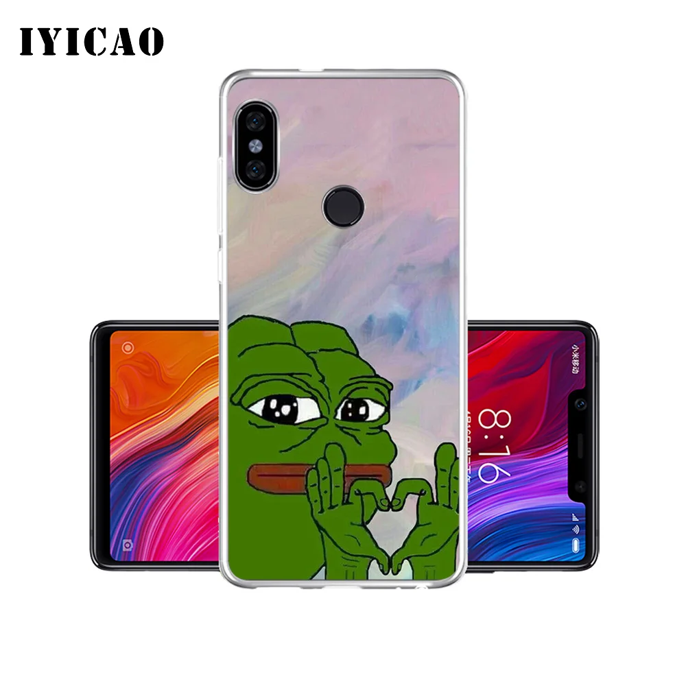 Мягкий силиконовый чехол для телефона IYICAO Pepe the Frog Xiaomi Redmi 4A 5A 6A Note 7 6 5 Pro Plus 4X
