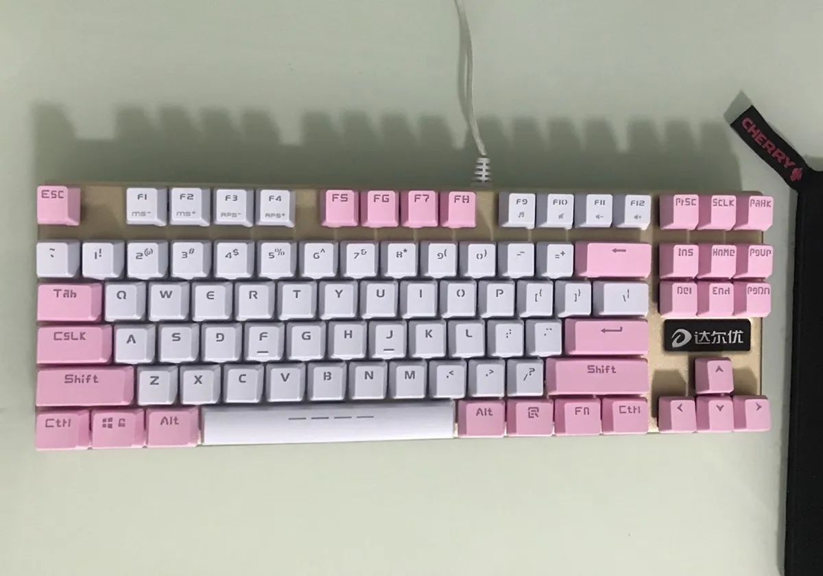 104 клавиш OEM профиль Cherry MX переключатели механическая клавиатура колпачки для ключей ABS розовый цвет колпачки для подсветки