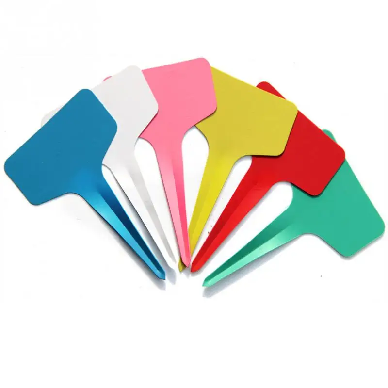 

100pcs Gardening Plant T shape Waterproof Tags Flower Vegetable Planting Label Tools farm garden Seedling tray mark tools