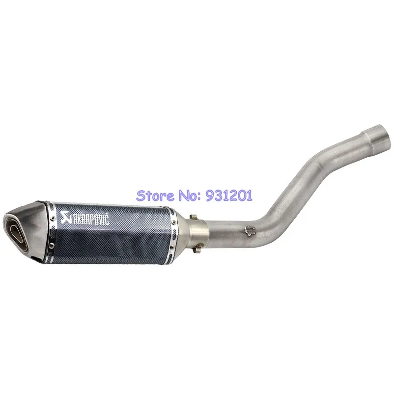 

Motorcycle Slip On for Kawasaki ZX10R ZX-10R Exhaust Muffler Pipe System Middle Link Pipe with Akrapovic Muffler Escape Moto
