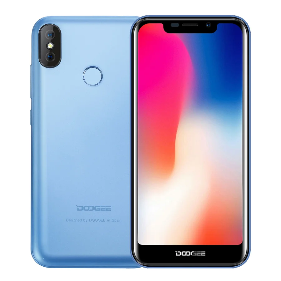 DOOGEE X70 Android 8 1 5 'ཏ:9 мобильный телефон отпечаток пальца разблокировка лица MTK6737 2