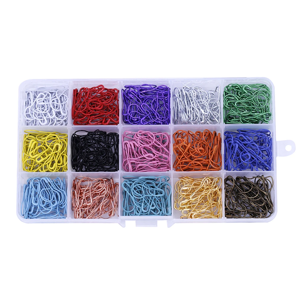 600pcs Metal Colorful Pins Calabash/Bulb/Gourd Shape Safety Pins Small Coilless Tag For Sewing Accessories