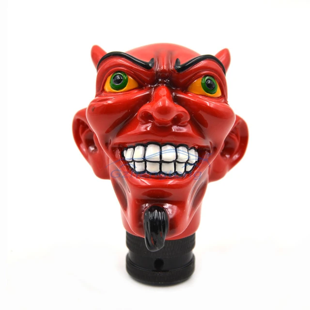 Gzhengtong Horned Red Monster Auto Gear Stick Head Headband Angle Red Automatic Gear Knob Devil Head Knob Styling - Gear Knob - AliExpress