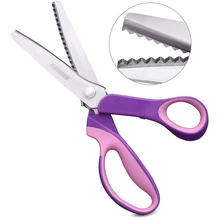 High-quality Pinking Shears Sewing Cut Dressmaking Tailor Leather Handicraft Fabric Upholstery Dressmaking Sewing craft scissors tailor shear sewing cut pinking scissor leather craft fabric upholstery tool textile denim cutter sewing tool gold
