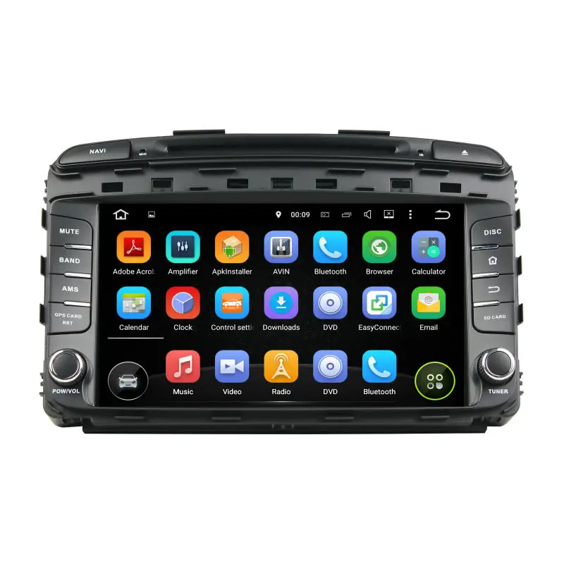 1024*600 16G built in speaker Android 5.1 HD 9" car dvd player for KIA