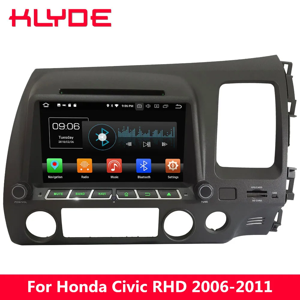 

KLYDE 4G Android 8 4GB RAM 32GB ROM Octa Core Car DVD Player Radio GPS Navigation For Honda Civic 2006 2007 2008 2009 2010 2011
