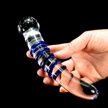 Pyrex Glass Dildo Sex Toys for Women Crystal Masturbator for Female Vaginal and Anal Stimulation Glass Pleasure Wand Lucid Dildo