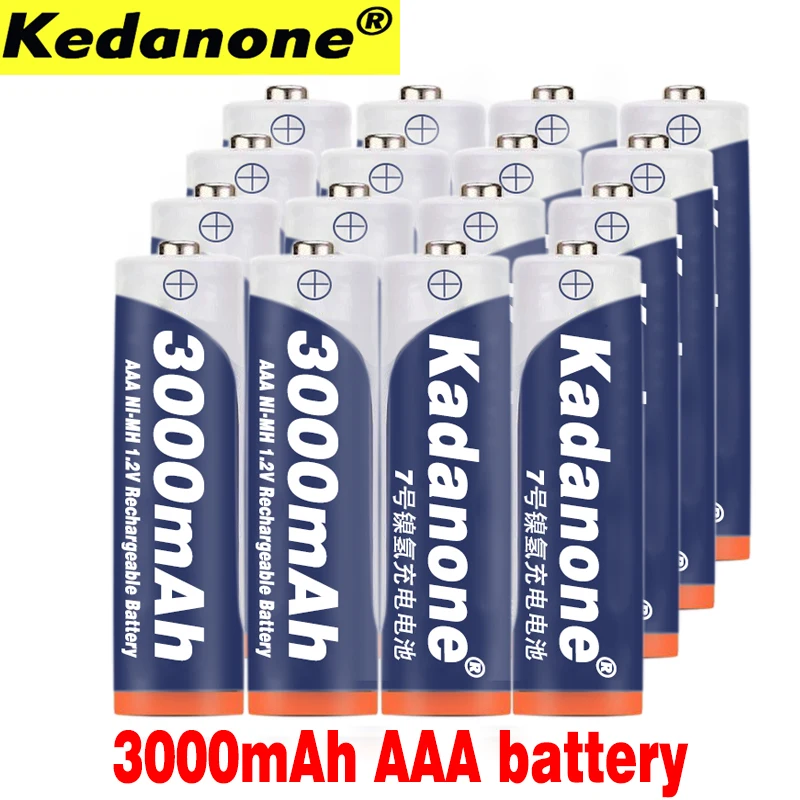 4-20 шт новая AAA батарея 3000 mAh перезаряжаемая батарея Ni-MH 1,2 V AAA батарея для часов, мышей, компьютеров, игрушек так далее