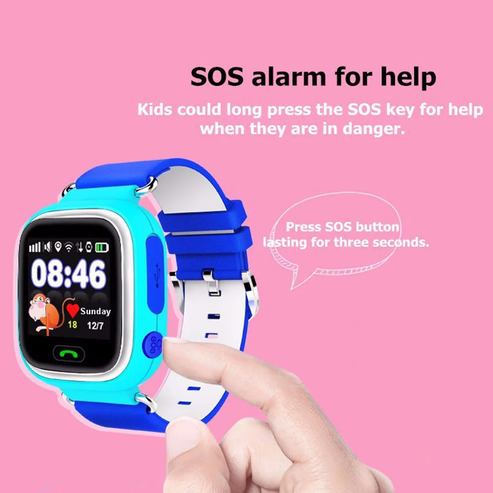 GPS Smart Watch Baby Batch Q90 With Wifi Touch Screen SOS Call Location Device Tracker For Kid Safe Anti-Lost Monitor PK Q80 Q60