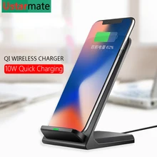 Qi Беспроводное зарядное устройство подставка держатель для huawei mate 20 Pro мобильный телефон 10 Вт Беспроводная Быстрая зарядка для iPhone X Xs samsung S8 S9