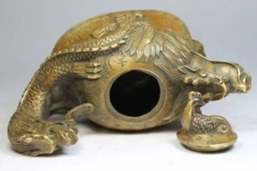 Elaborate-Chinese-Antique-Imitation-Handmade-Old-Copper-Dragon-Turtle-Statue-Teapot (1)