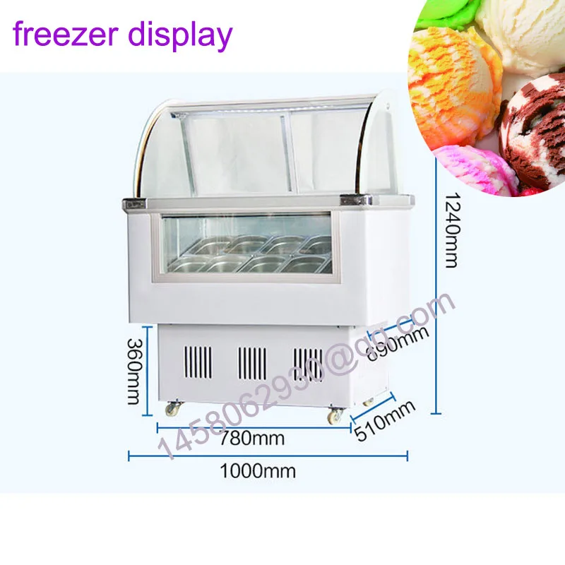 

10 taste Ice Cream Display Counter Ice cream display showcase cabinet Ice Cream Showcase Icecream Cabinet