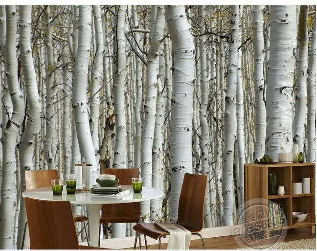 Wall Sticker Wallpaper White Birch Trees Mural Wallpapers Wall Sticker Wallpaper White Birch Trees Mural Wallpapers Personalized Murals Wallpaer20171446 In From Home Improvement On