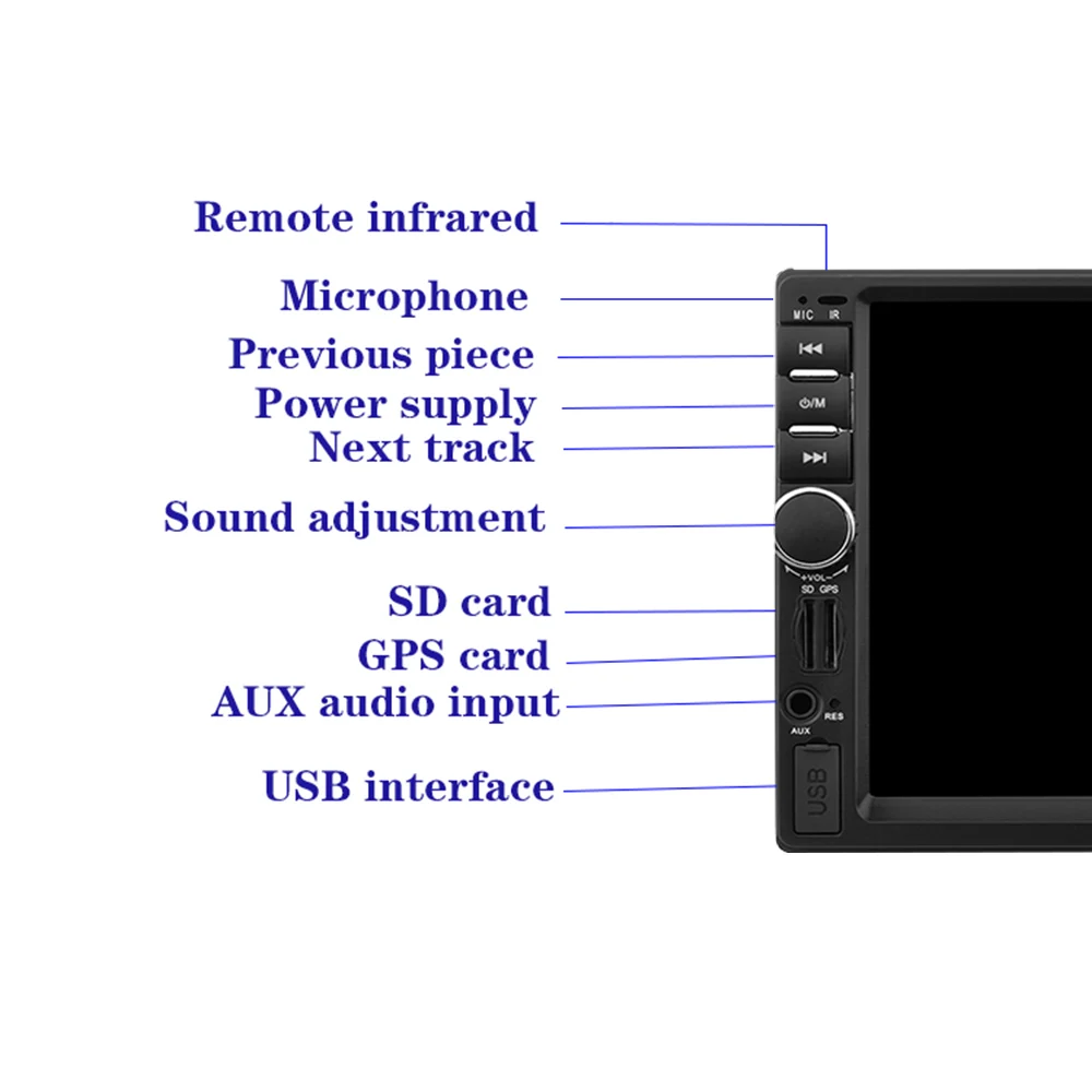 2 Din gps навигатор навигация mp5 автомобильное радио 7 &quotплеер с сенсорным экраном