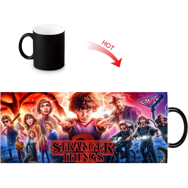 Custom Stranger Things меняющая цвет кружка для воды 350 мл кофейные чашки с нагревом