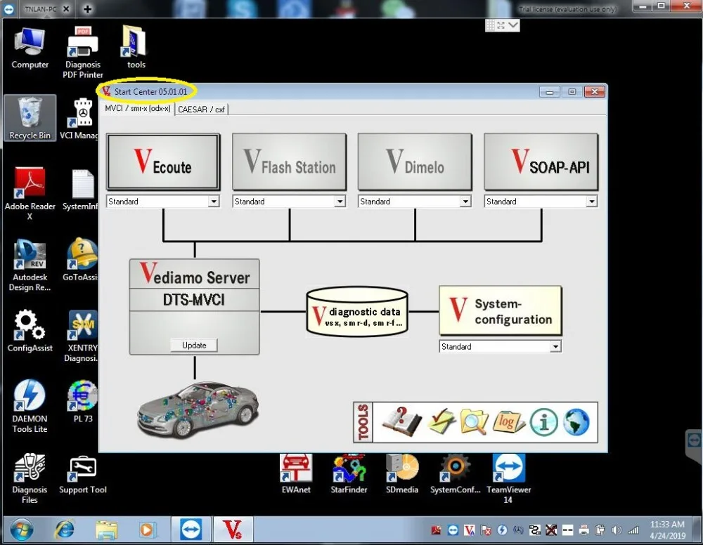 12 MB Star C4/C5 Software X_entry/DAS/DTS8.13 or 8.14/Vediamo Support SCN Online coding install and activate by TeamViewer