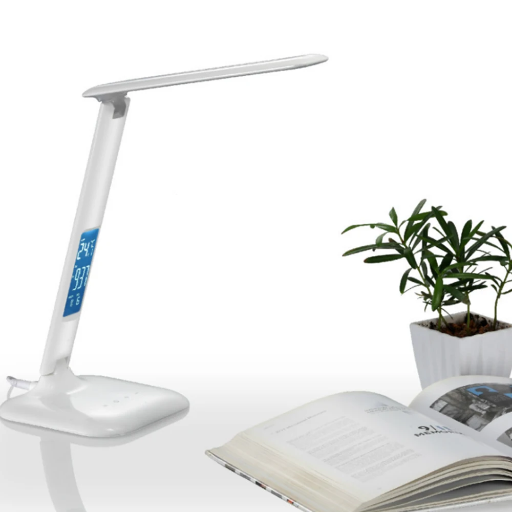 

4W Led Table Lamp Desk Lamp Digital Display Dimmable Eye Protection Adjustable Table Desk Reading Lamp 5 Lighting Colors