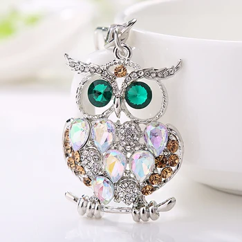 XDPQQ Jewelry Three-dimensional Hollow Metal Owl Keychain Wallet Car Pendant Men and Women Clothing Wild Jewelry Gifts