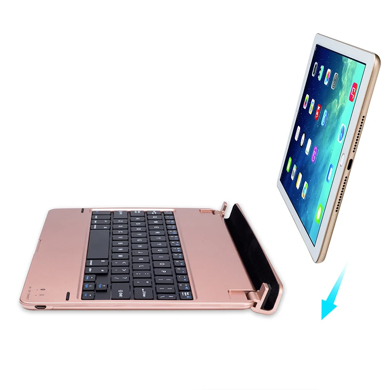 

Ultra Thin Wireless Bluetooth 3.0 Keyboard For iPad Pro 9.7" 2017/2018 iPad Air Tablet Keypad With Rotated Table Stand Holder