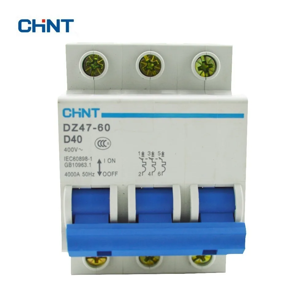 

CHINT Air Switch 40A Miniature Circuit Breaker DZ47-60 3P D40